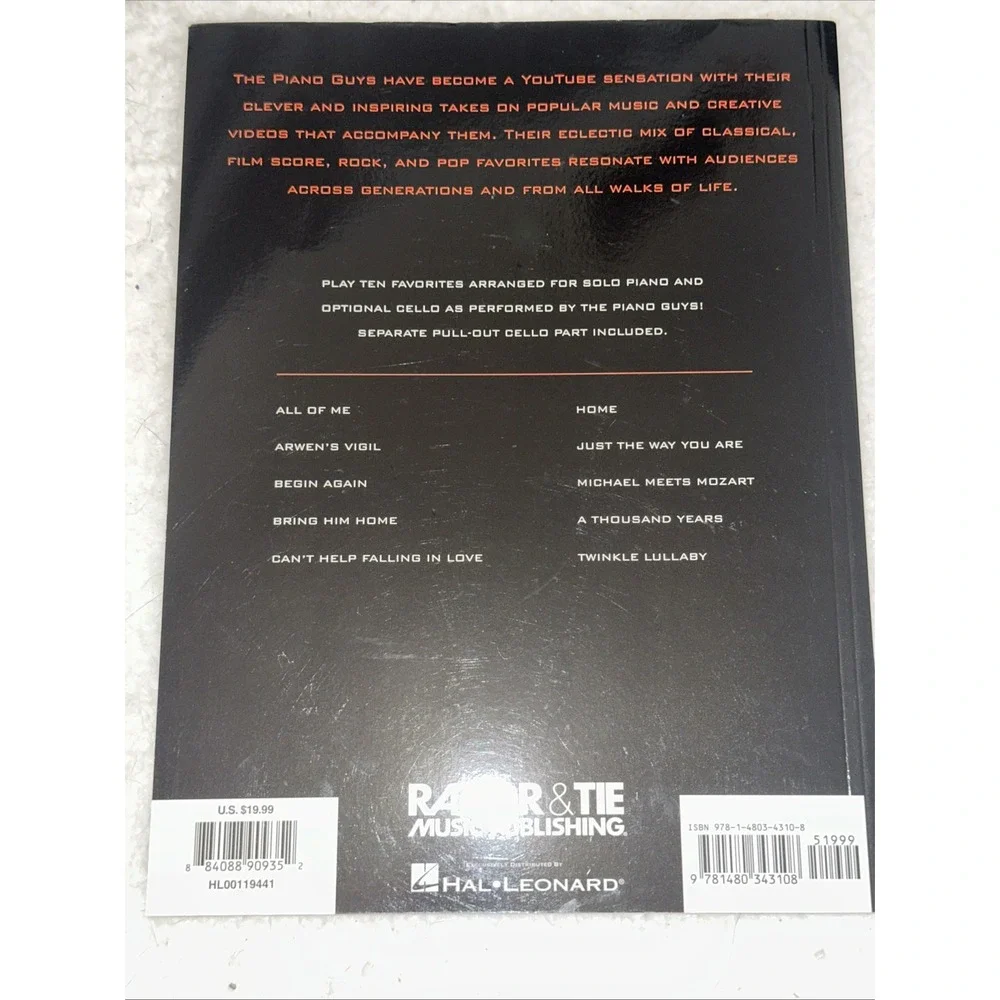 The Piano Guys Solo Piano Optional Cello Sheet Music Songbook Hal Leonard B16